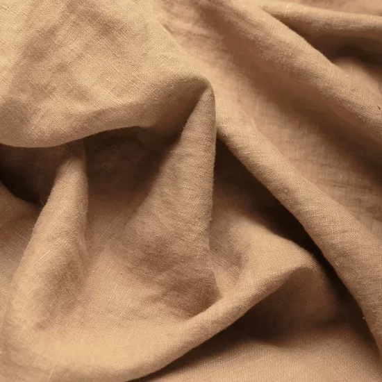 Mazgātais plānais lins – kamieļbrūns / Camel