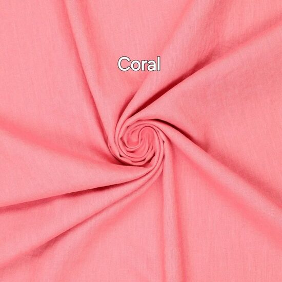 Mazgātais plānais lins – koraļļu tonī / Coral