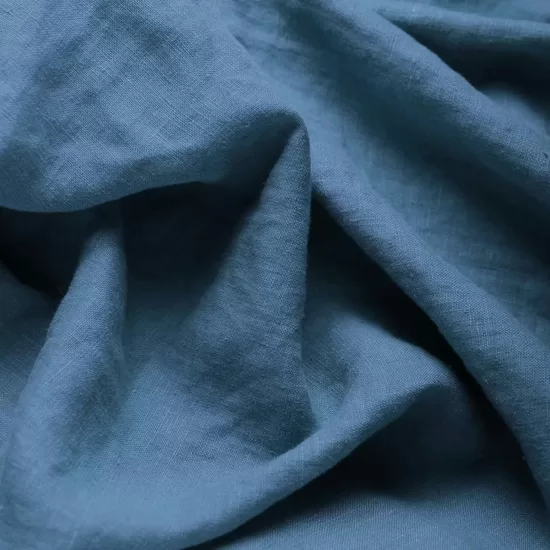Mazgātais plānais lins – tumši džinsa zils / Dark Jeans