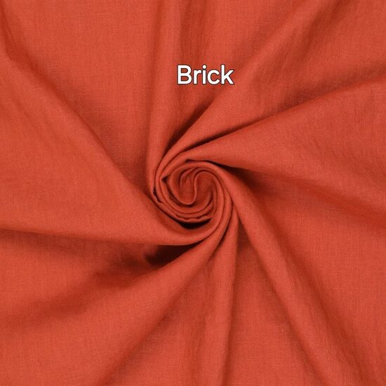 Mazgātais plānais lins – ķieģeļsarkans / Brick