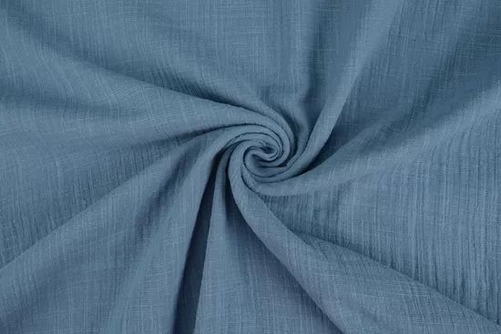 Muslīns ar lina struktūru – džinsa tonī / Linen Structure Jeans