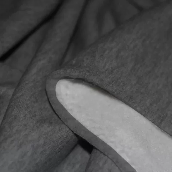 Siltinātā trikotāža tumši pelēka melanža / Dark Grey Melange