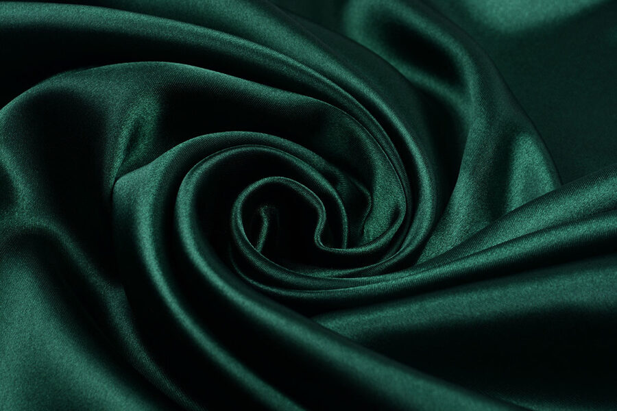 Mākslīgais zīds ar elastānu  Tumši zaļš/ Dark green 