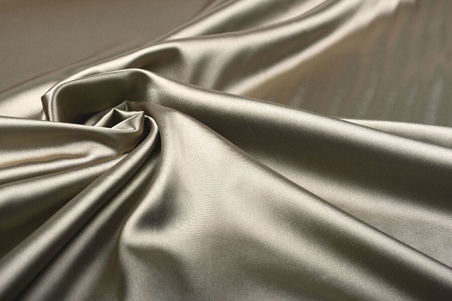 Mākslīgais zīds ar elastānu  Gold taupe