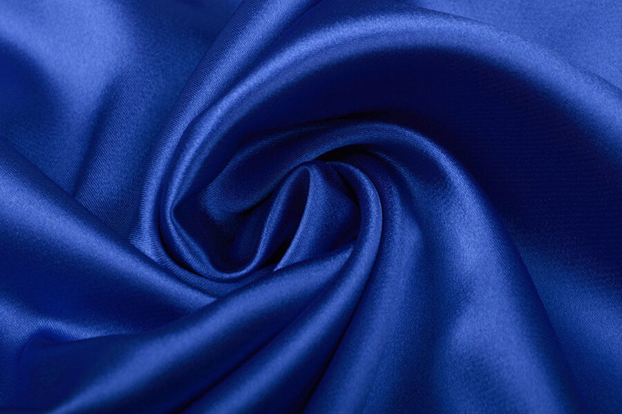 Mākslīgais zīds ar elastānu  Rudzupuķu/Royal blue 