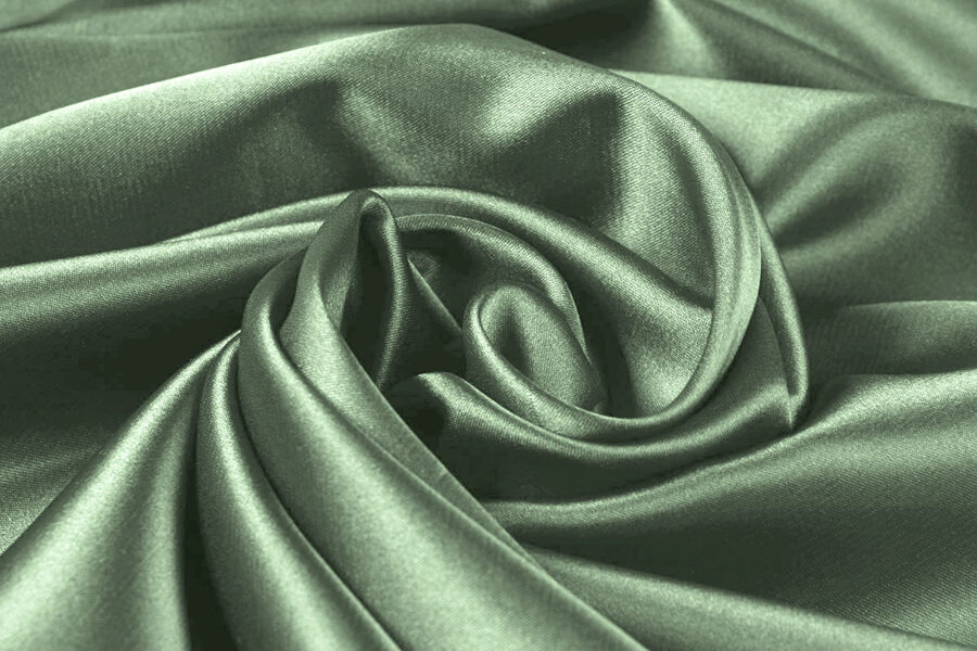Mākslīgais zīds ar elastānu  Vecs zaļš/Old green 