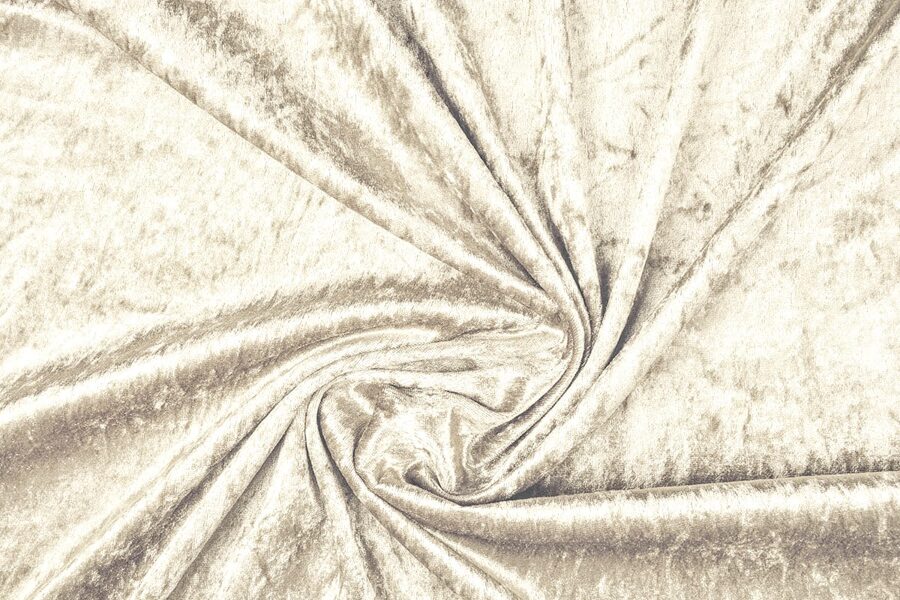 Šampanieša krāsas burzītais samts